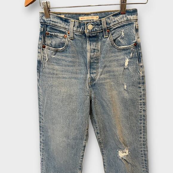 LEVI'S RIBCAGE STRAIGHT JEANS Size 25 - Picture 4 of 10